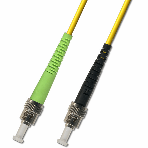100M ST APC to ST UPC Simplex Singlemode Fiber Optic Cable 9/125 ...