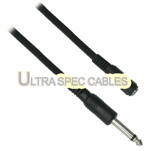 10ft 3.5mm (1/8 inch) TRS Female to 6.3mm (1/4 inch) TS Male Cable