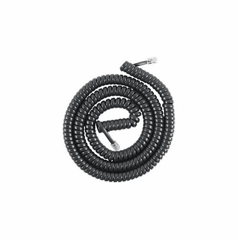 10ft rj11 telephone coiled handset cable cord wire black