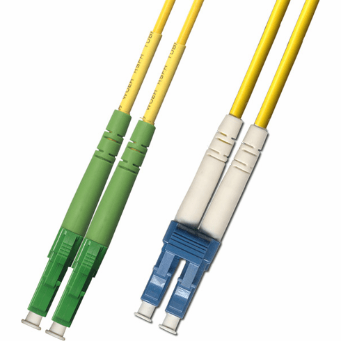 10M LC APC to LC UPC Duplex Singlemode Fiber Optic Cable 9/125