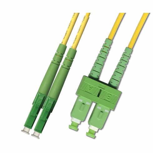 10M LC APC to SC APC Duplex Singlemode Fiber Optic Cable 9/125