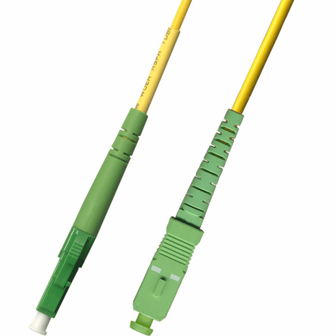 10M LC APC to SC APC Simplex Singlemode Fiber Optic Cable 9/125