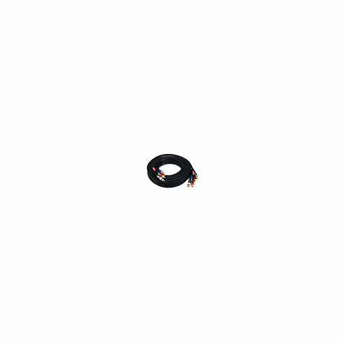 15ft 18AWG CL2 Premium 5-RCA Component Video/Audio Coaxial Cable (RG-6/U) - Black
