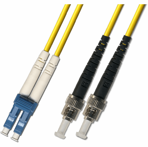 15M LC-ST Duplex Singlemode Fiber Optic Cable 9/125 Plenum