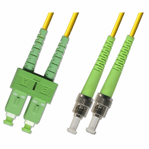1M SC APC to ST APC Duplex Singlemode Fiber Optic Cable 9/125