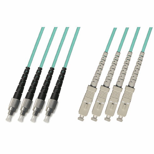 200M FC-SC Multimode Fiber Optic Cable 50/125 10 Gigabit 4 Strand (10GB)