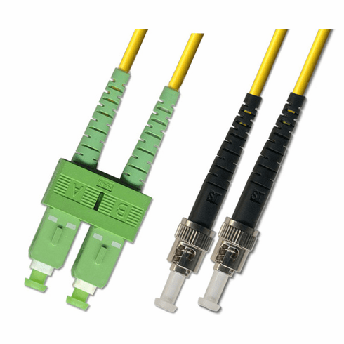 25M SC APC to ST UPC Duplex Singlemode Fiber Optic Cable 9/125
