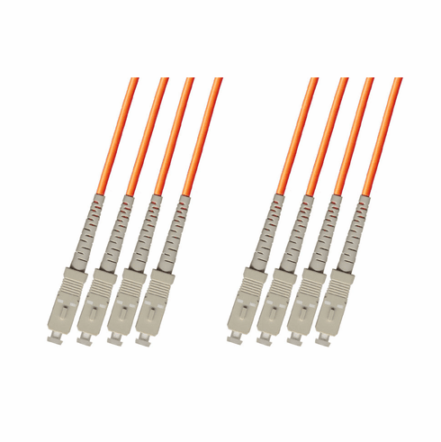 25M SC-SC Multimode Fiber Optic Cable 50/125 4-Strand