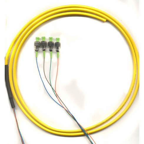 2M FC/APC x4 to PIGTAIL 0.9mm Singlemode 4 Strand Fiber Optic Pigtail Singlemode (9/125) DL