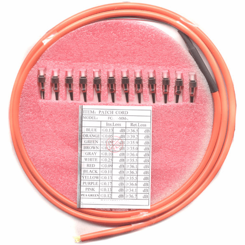 2M FC/PC x12 to PIGTAIL 0.9mm Multimode 12 Strand Fiber Optic Pigtail Multimode (62.5/125) SL