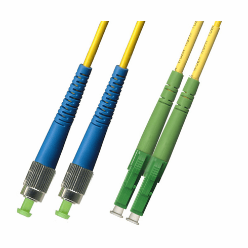 2M FC UPC to LC APC Duplex Singlemode Fiber Optic Cable 9/125