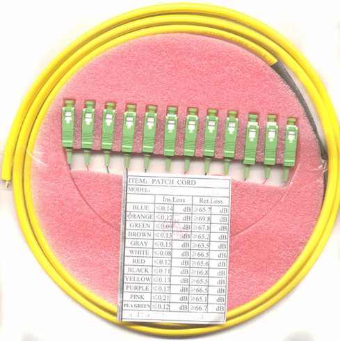 2M SC/APC x12 to PIGTAIL 0.9mm Singlemode 12 Strand Fiber Optic Pigtail Singlemode (9/125) DL
