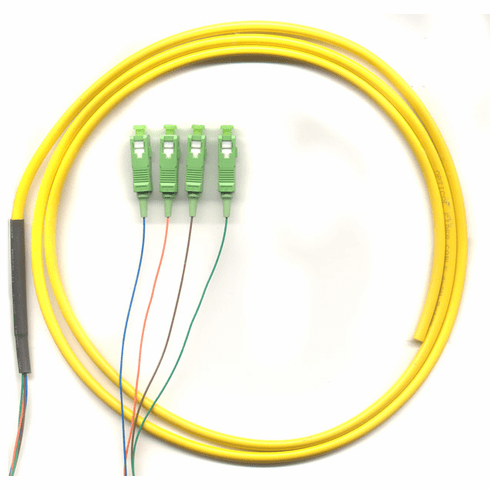 2M SC/APC x4 to PIGTAIL 0.9mm Singlemode 4 Strand Fiber Optic Pigtail Singlemode (9/125) DL