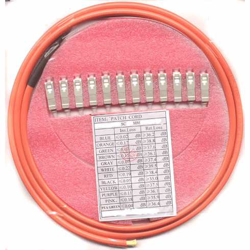 2M SC/PC x12 to PIGTAIL 0.9mm Multimode 12 Strand Fiber Optic Pigtail Multimode (62.5/125) DL