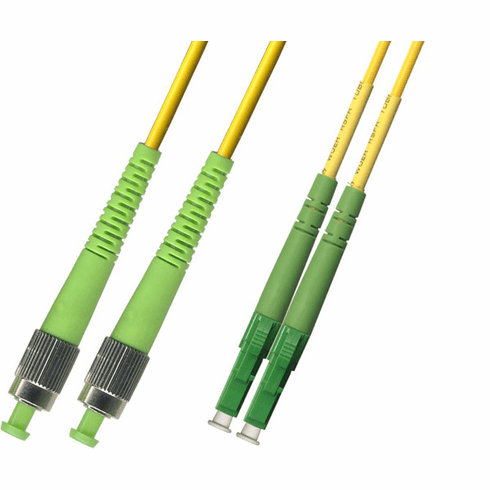 350M FC APC to LC APC Duplex Singlemode Fiber Optic Cable 9/125
