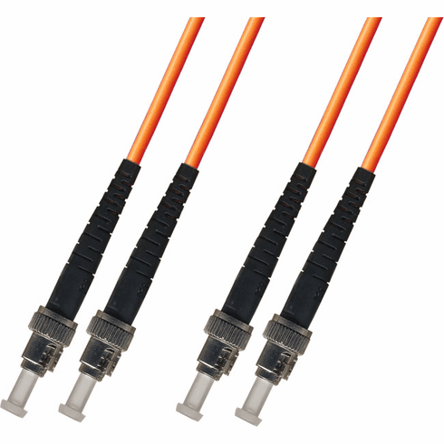 35M ST-ST Duplex Multimode Fiber Optic Cable 62.5/125 LSZH