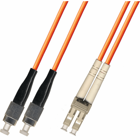 4M FC-LC Duplex Multimode Fiber Optic Cable 62.5/125 Plenum