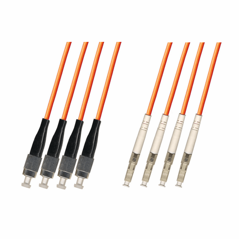 4M FC-LC Multimode Fiber Optic Cable 62.5/125 4-Strand