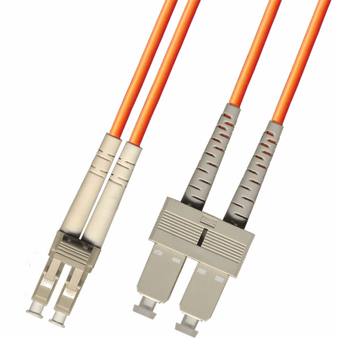 4M LC-SC Duplex Multimode Fiber Optic Cable 50/125 Plenum