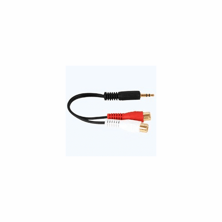 T Split Cable Rsa 6 inch Split Y Cable 3.5mm Stereo (1/8 inch) TRS Male to 2 RCA Female ...
