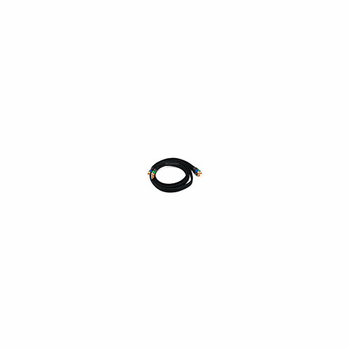 6ft 18AWG CL2 Premium 3-RCA Component Video Coaxial Cable (RG-6/U) - Black
