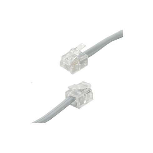 7ft rj11 telephone line cable cord wire silver