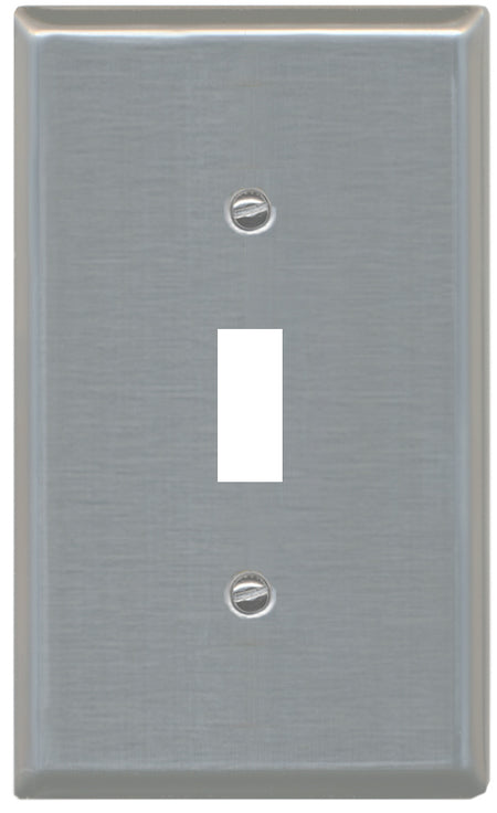 RiteAV Stainless Steel Toggle Switch Wall Plate Light Switch Cover 1 Gang Metal