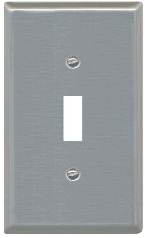 RiteAV Stainless Steel Toggle Switch Wall Plate Light Switch Cover 1 Gang Metal
