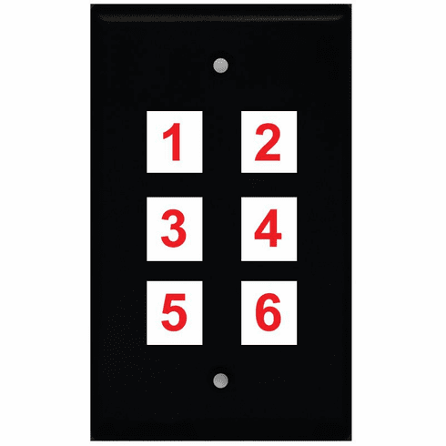 Custom 6 Port Wall Plate Black (Choose Ports)
