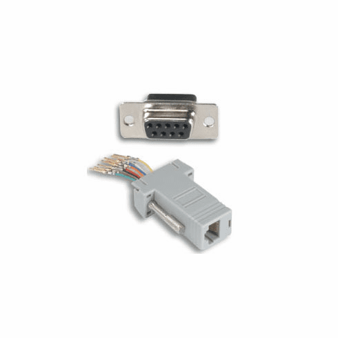 DB9 Female to RJ45 Modular Adapter, Gray