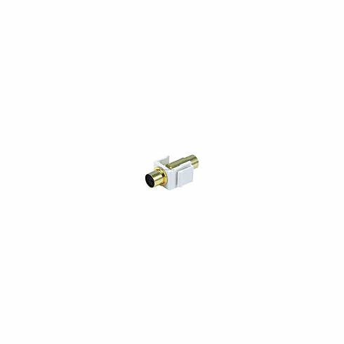 Keystone Jack - PS/2 F/F, Flush Type (White)