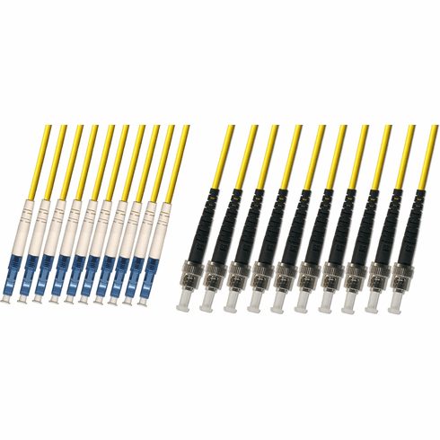 LC/ST 10 Strand Fiber Optic Cable (9/125) Singlemode 100M