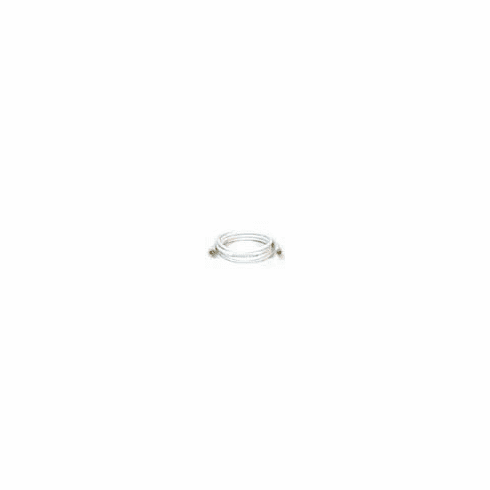 RG6 F Type Quad Shielded Coaxial 18AWG 75Ohm Cable - 3ft - WHITE