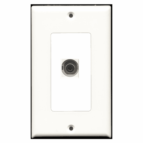 RiteAV - 1 Port 3.5mm  Wall Plate Decora White