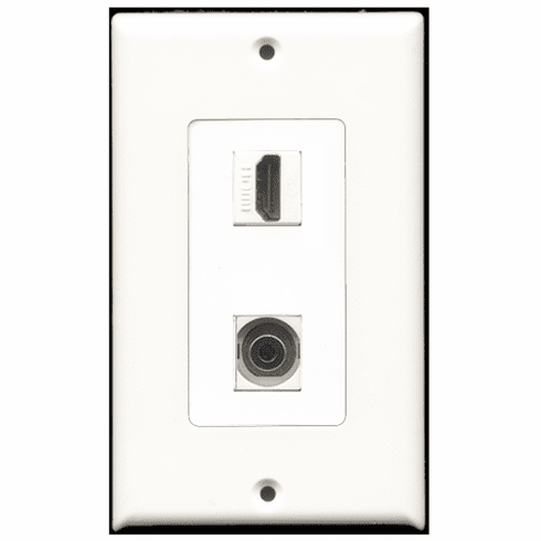 RiteAV - 1 Port HDMI 1 Port 3.5mm Decora Type Wall Plate
