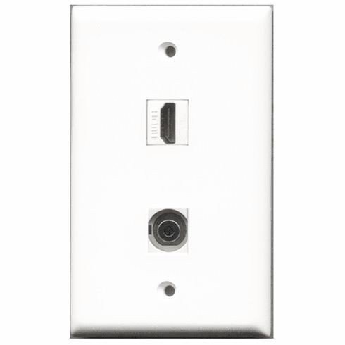 RiteAV - 1 Port HDMI 1 Port 3.5mm  Wall Plate