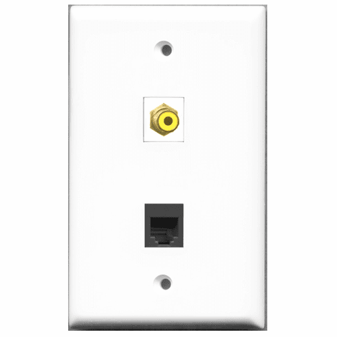 Riteav Piastra Parete RJ11/RJ12 Beige - 1 Porta Telefono + 1 Porta CAT6 - Foto 6