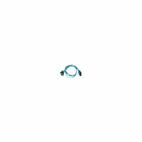 SATA2 Cables w/Locking Latch / UV Blue - 18 Inches (90 Degree)