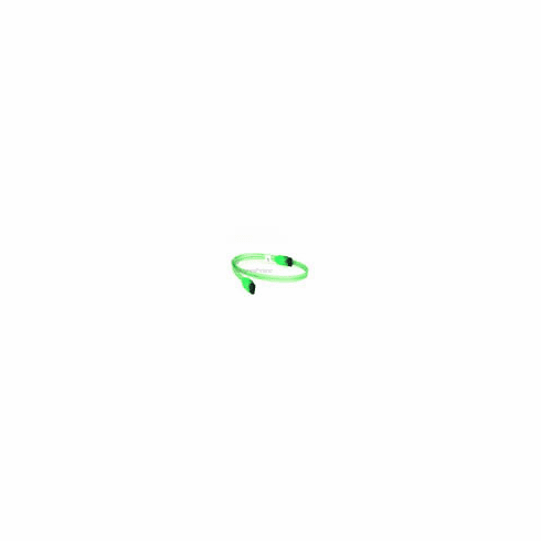 SATA2 Cables w/Locking Latch / UV Green - 18 Inches