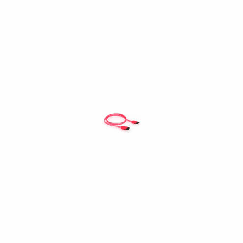 SATA2 Cables w/Locking Latch / UV Red - 18 Inches