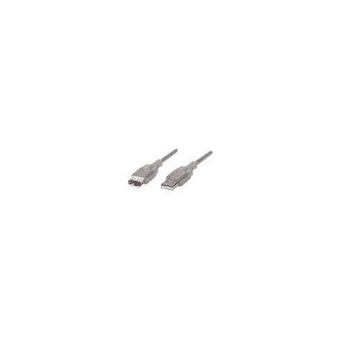 USB Cable A to A Ext,USB 2.0, 6ft silver