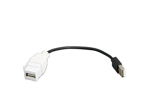 RiteAV USB 2.0 A Male-Female M/F Pigtail Extension Keystone-to-Cable Dongle Cord