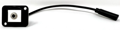 3.5mm D Series Chassis Panel Mount Connector Pass Through Solderless Bulkhead Coupler, Black Metal Housing with Pigtail