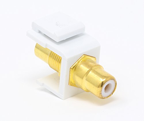 RiteAV RCA White Keystone Coupler White Female/Female