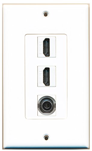 RiteAV - 2 Port HDMI and 1 Port 3.5mm Decorative Wall Plate