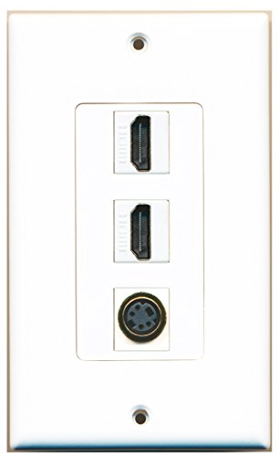 RiteAV - 2 Port HDMI and 1 Port S-Video Decorative Wall Plate