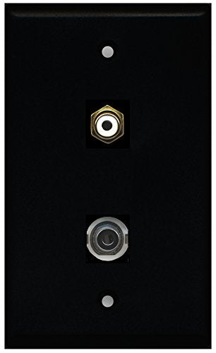 RiteAV - Black 1 Port RCA White 1 Port 3.5mm Wall Plate