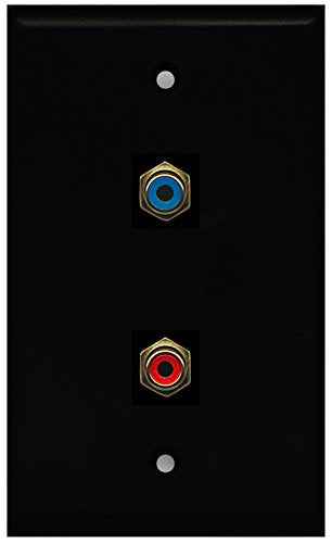 RiteAV - Black 1 Port RCA Red 1 Port RCA Blue Wall Plate