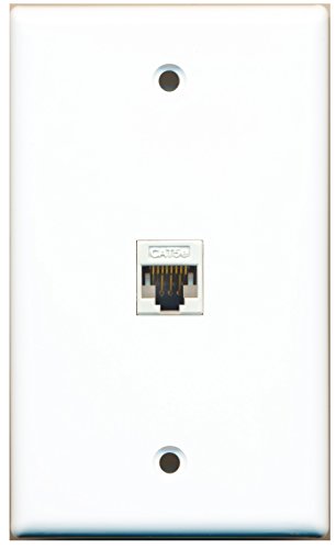 RiteAV - 1 Port Cat5e Female-Female Wall Plate White