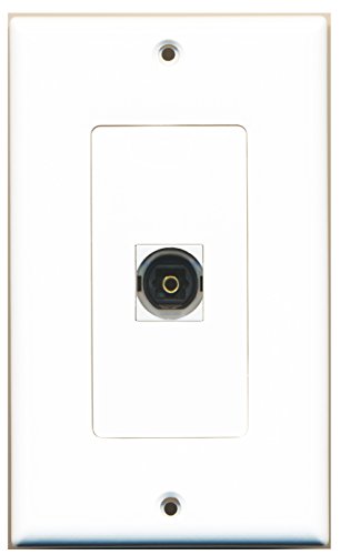 RiteAV - 1 Toslink Digital Audio Port Wall Plate Decorative - White